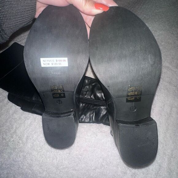 Steve Madden | Knee High Black Leather Boots Sz 5.5 - Picture 6 of 6